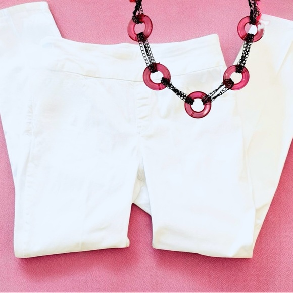 Gloria Vanderbilt White Amanda Pull-On Pants Women’s Size 12 - Picture 1 of 7